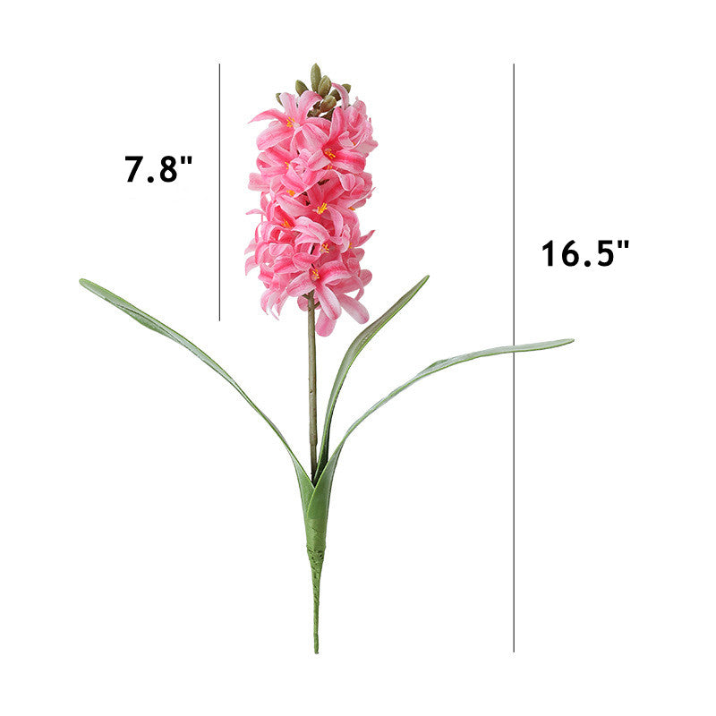 Bulk Hyacinth Stems Real Touch Pink Flowers for DIY Bonsai Crafts Wholesale