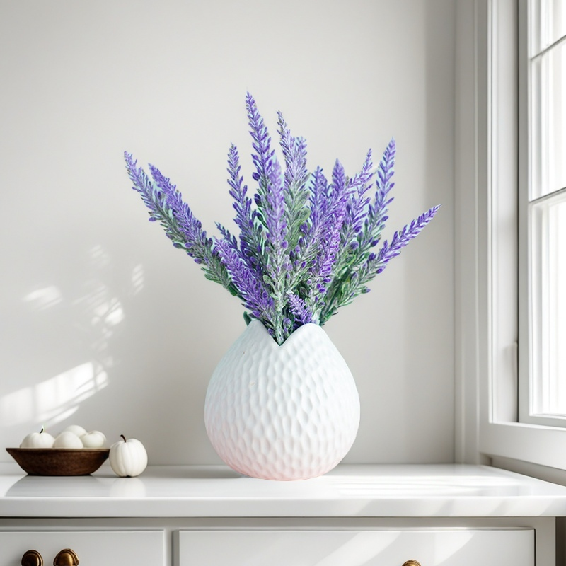 Bouquet de fleurs de lavande artificielles en vrac de 7 po dans un vase, vente en gros
