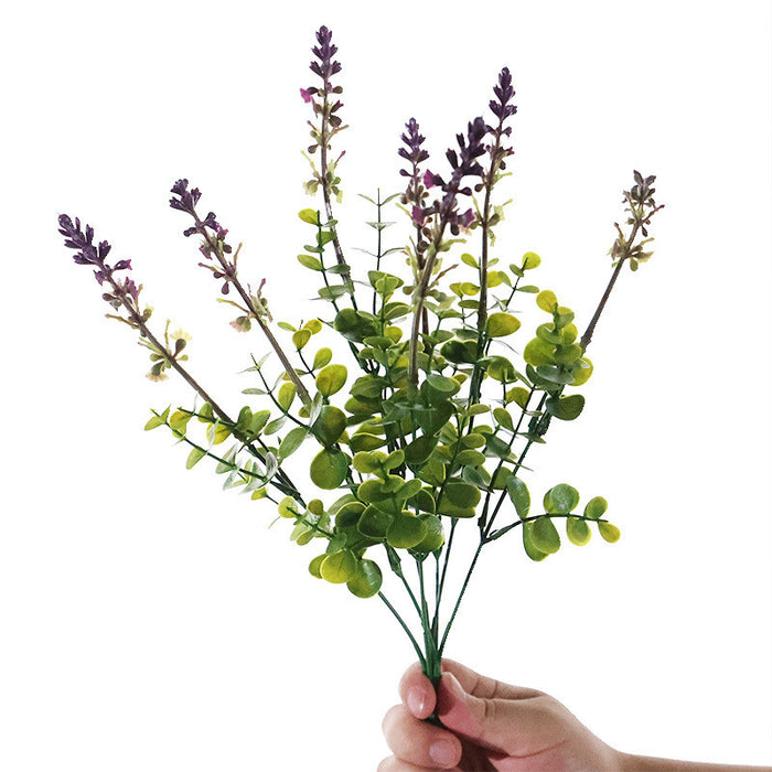 Bulk Exclusive 12" Faux Lavender Bush 7 Stems Plants for Outdoors Landscaping Wholesale