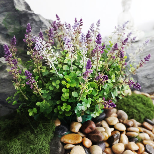 faux outdoor lavender plant Bulk Exclusive 12" Faux Lavender Bush 7 Stems Plants for Outdoors Land — Artificialmerch
