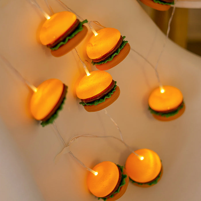 Bulk 6.5FT Pre-lit Artificial Food Led Lights String Garland for Party Wholesale