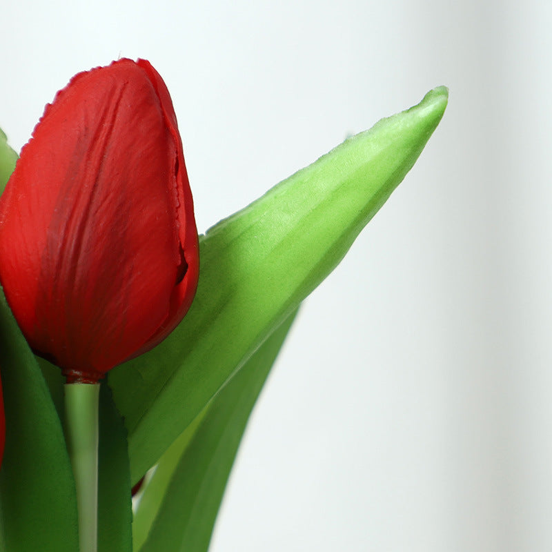 Bulk Lifelike Potted Artificial Tulips Artificial Tulips in Pot Bonsai Wholesale