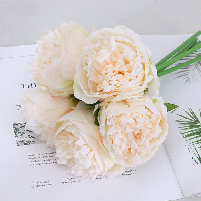 Clearance Bulk 11.8" Artificial Peony Silk Flower Bouquets Wholesale