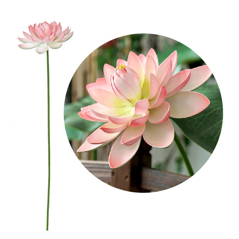 Tiges de lotus extra larges de 35 pouces en vrac, fleurs artificielles au toucher réaliste, vente en gros