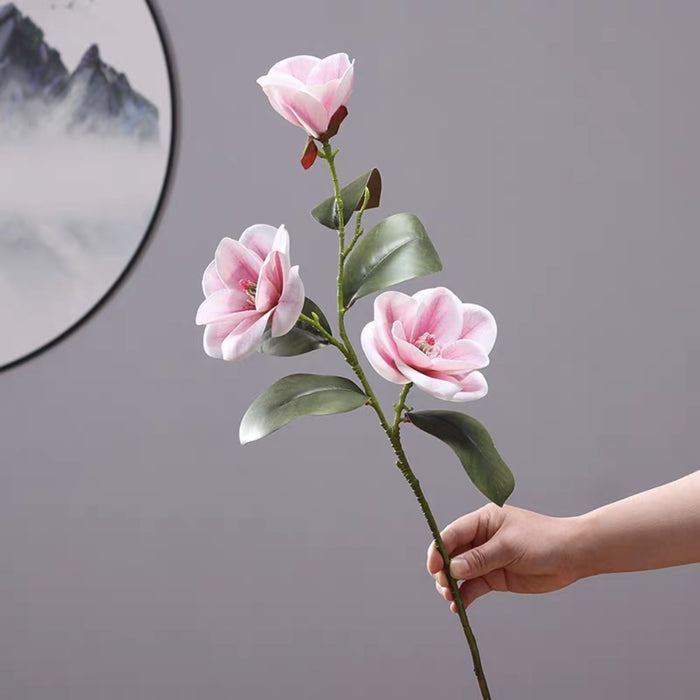 Bulk 30" Long Magnolia Stem Spray Faux Real Touch Magnolia Flowers Wholesale