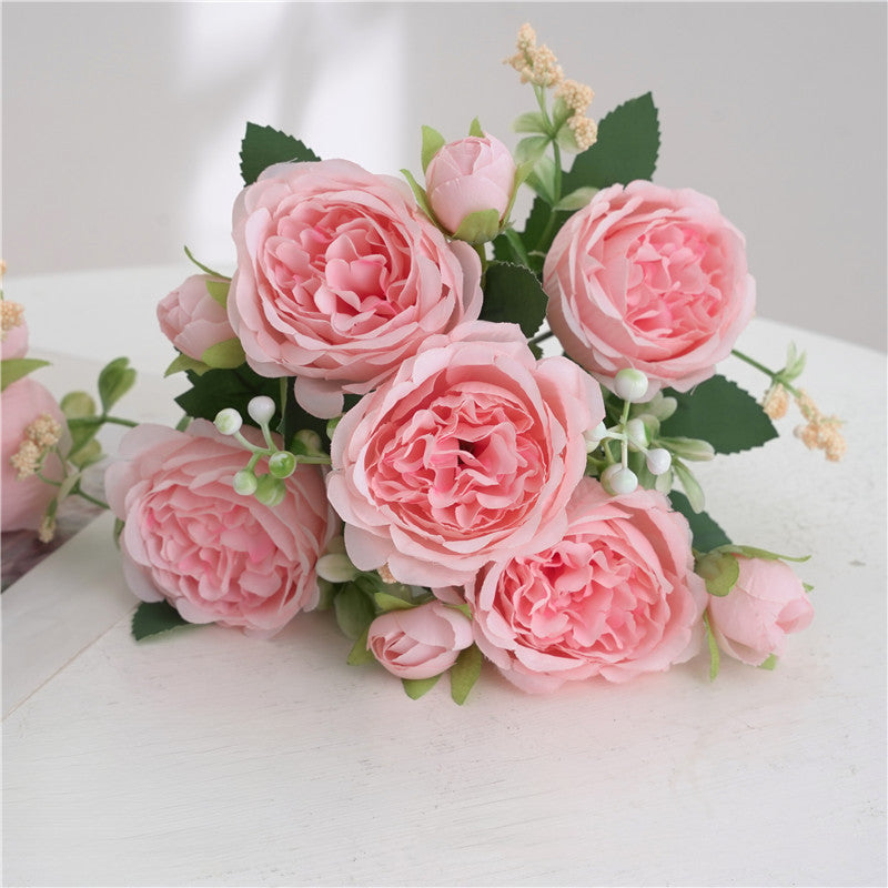 Bulk 11.8" Small Spring Peony Bush Bouquet Flower Arrangements Wholesale