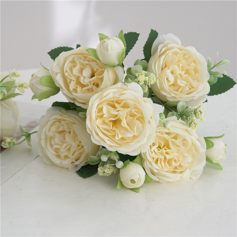 Bulk 11.8" Small Spring Peony Bush Bouquet Flower Arrangements Wholesale