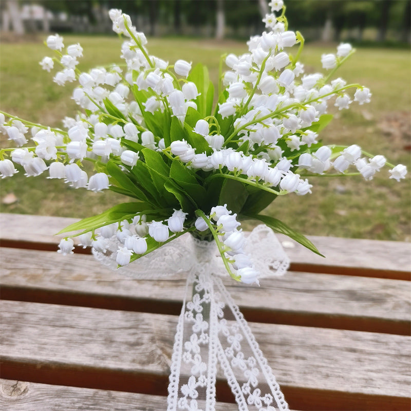Ramo de dama de honor a granel Ramos de boda Lirio de los valles al por mayor 