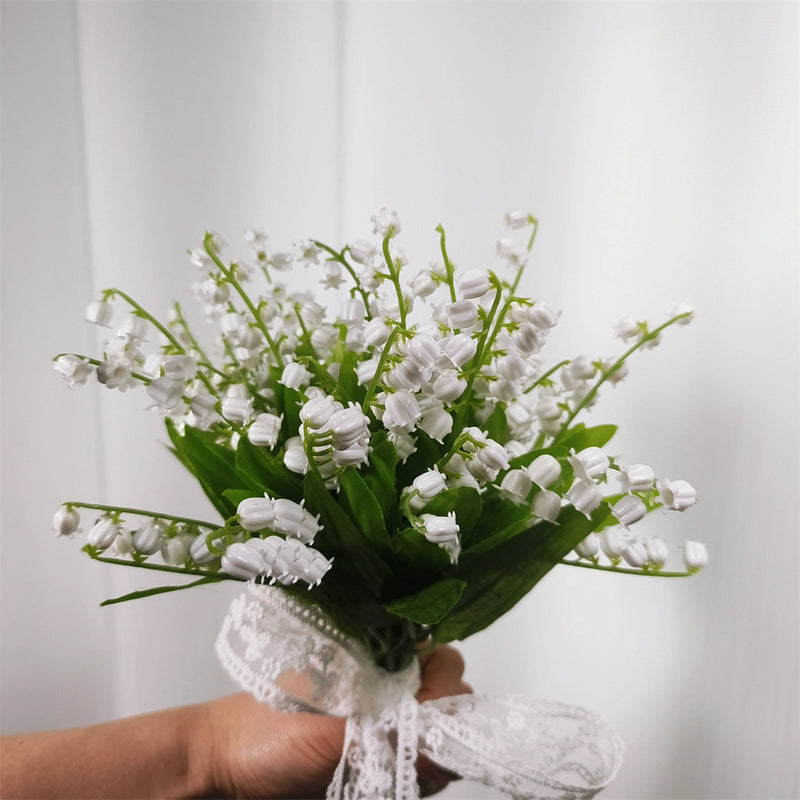 Ramo de dama de honor a granel Ramos de boda Lirio de los valles al por mayor 