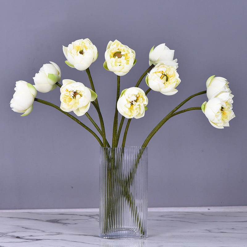 Bulk 6Pcs 26.7" Lotus Bouquet Long Stems Artificial Lotus Flower Arrangements Wholesale