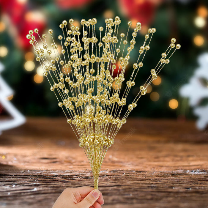 Adornos de tallo de bayas brillantes de 12 "a granel para Navidad al por mayor