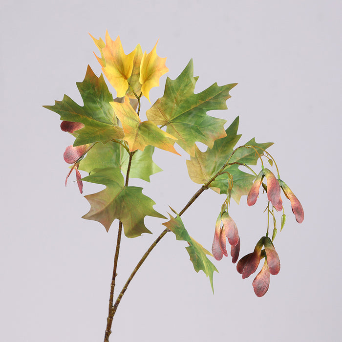 Bulk 29.5" Artificial Maple Leaf Stems with Samara - Fall Decor for Home, Thanksgiving, Party Wholesale