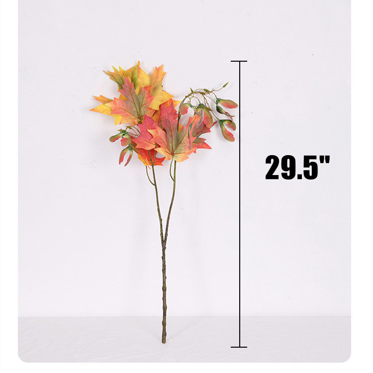 Bulk 29.5" Artificial Maple Leaf Stems with Samara - Fall Decor for Home, Thanksgiving, Party Wholesale