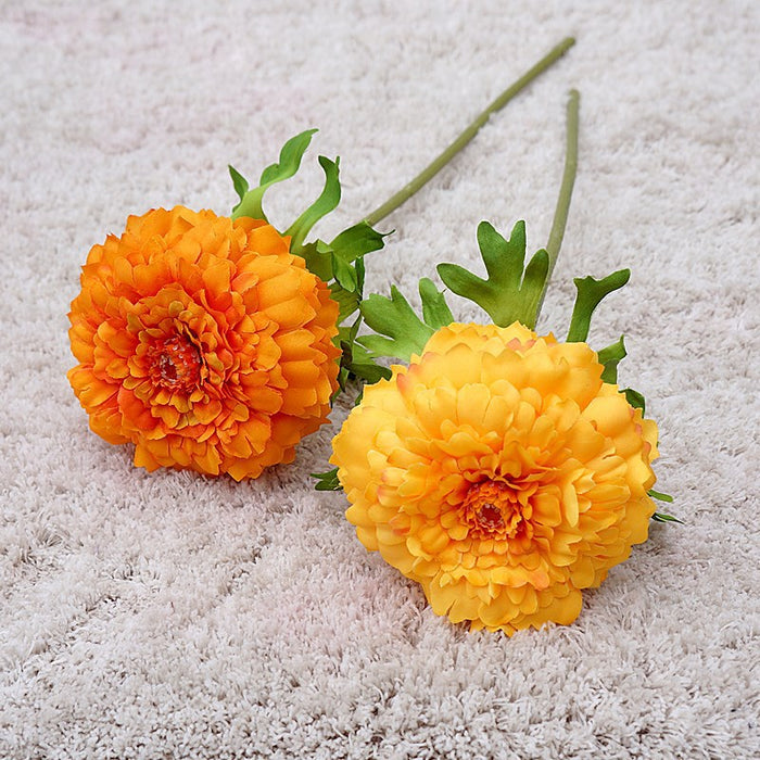 Bulk 13" Marigold Stems Silk Flowers Artificial Autumn Decoration Wholesale