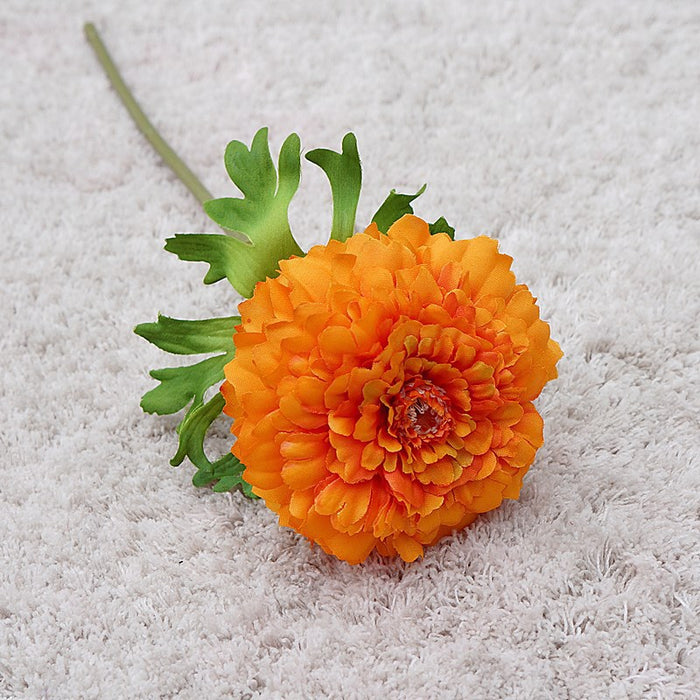 Bulk 13" Marigold Stems Silk Flowers Artificial Autumn Decoration Wholesale