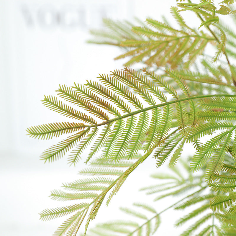 Bulk 2Pcs 35" Extra Long Faux Mimosa Artificial Flowers Plants Stems Wholesale