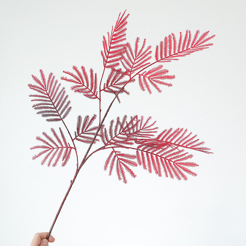 Bulk 2Pcs 35" Extra Long Faux Mimosa Artificial Flowers Plants Stems Wholesale