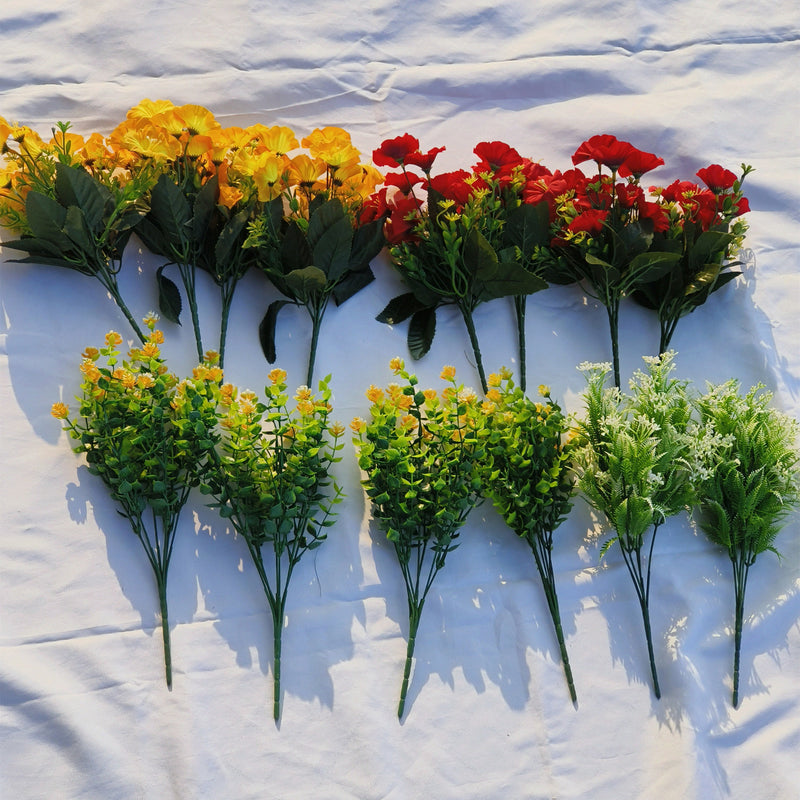 Bulk Colorful Morning Glory UV Sun Resistant Realistic Faux Flower for Planter Porch Patio Yard Balcony Wholesale
