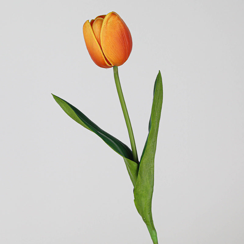 Venta al por mayor de flores artificiales de tallos de tulipán Real Touch de 18 "a granel