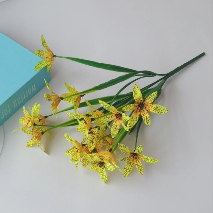 Bulk 11" Small Oncidium Bush Shrub Artificial Plants for Outdoors Wholesale