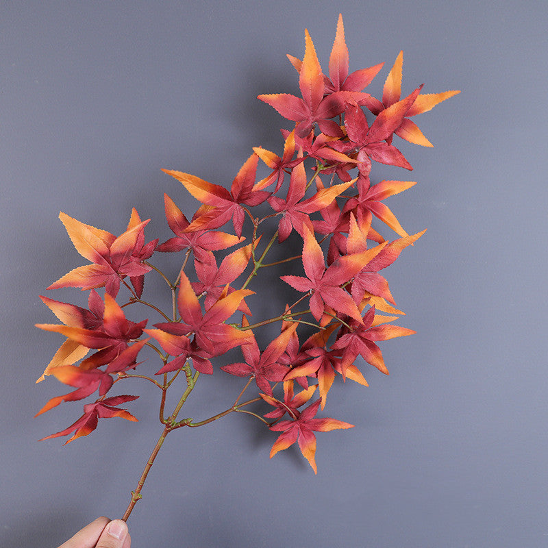 Feuilles d'érable artificielles d'automne en vrac de 28 pouces, tiges et branches pour la décoration d'automne de Thanksgiving en gros