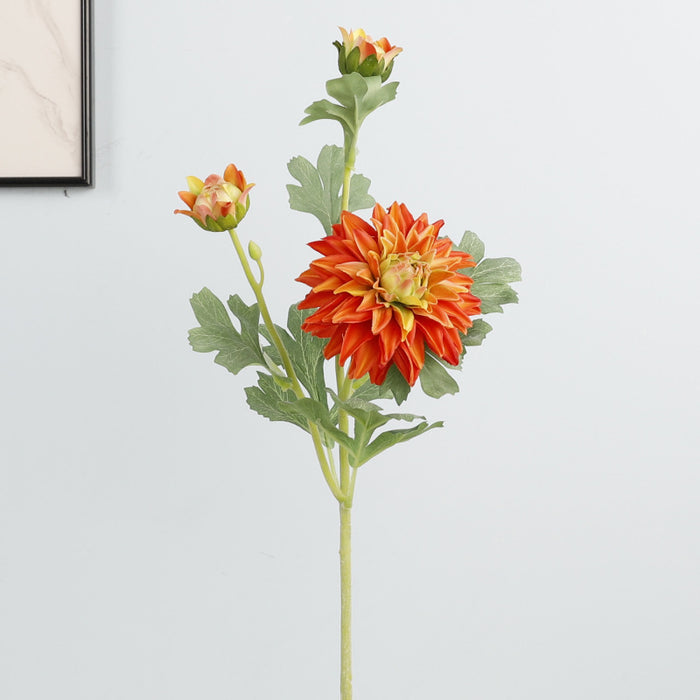 Bulk 24 inches Tall Dahlia Real Touch Stem Spray Artificial Dahlia Flowers Wholesale