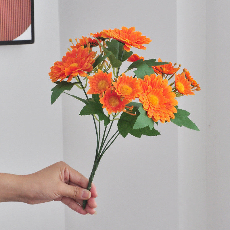 Bulk 11.8" Gerbera Bush Bouquet Faux Silk Flowers Arrangement Wholesale