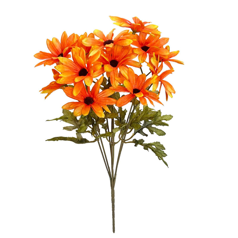 Bulk 13.7" Artificial Daisy Bush Bouquet - Fall Decor, Faux Flower Arrangement for Autumn Home Decoration Wholesale