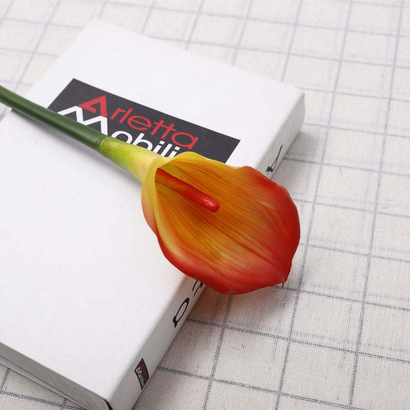 Premium 12pcs 25" Real Touch Calla Lily Bouquet  - Lifelike Floral Arrangements for Weddings & Home Decor