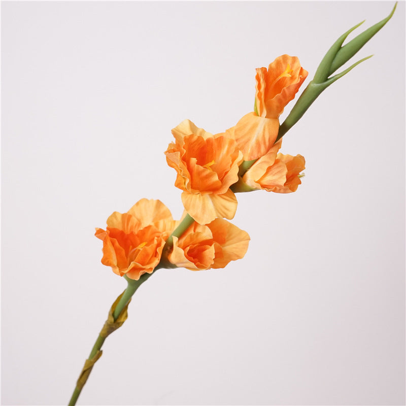 Premium 33.4" Extra Tall Real Touch Gladiolus Stems - Lifelike Silk Floral Arrangements for Weddings & Home Decor