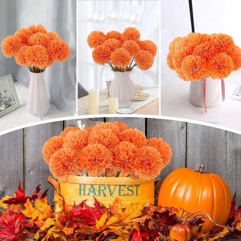 Tiges de chrysanthèmes en vrac Décoration d'automne Fausses fleurs en soie pour Thanksgiving d'automne en gros