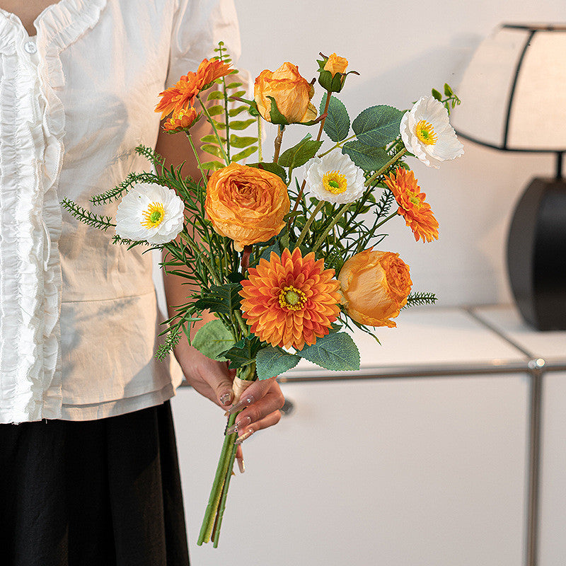 Bulk 19" Pre-Arranged Premium Silk Artificial Flower Bouquet for Wedding Decor, Home Centerpieces Wholesale