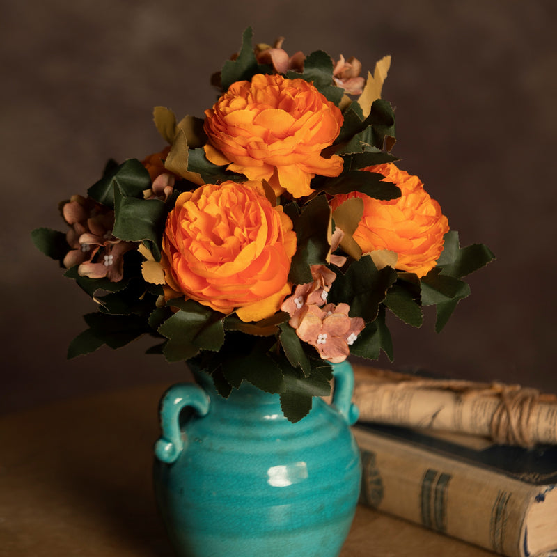 Bulk 16" Vintage Peony Bush Bouquet Mixed Hydrangea Retro Wedding Crafts Party Wholesale