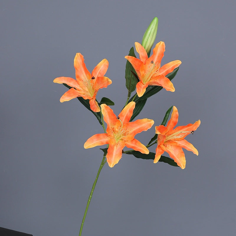 Bulk 29" Tiger Lilies Spray Stems Artificial Silk Lilies Wholesale