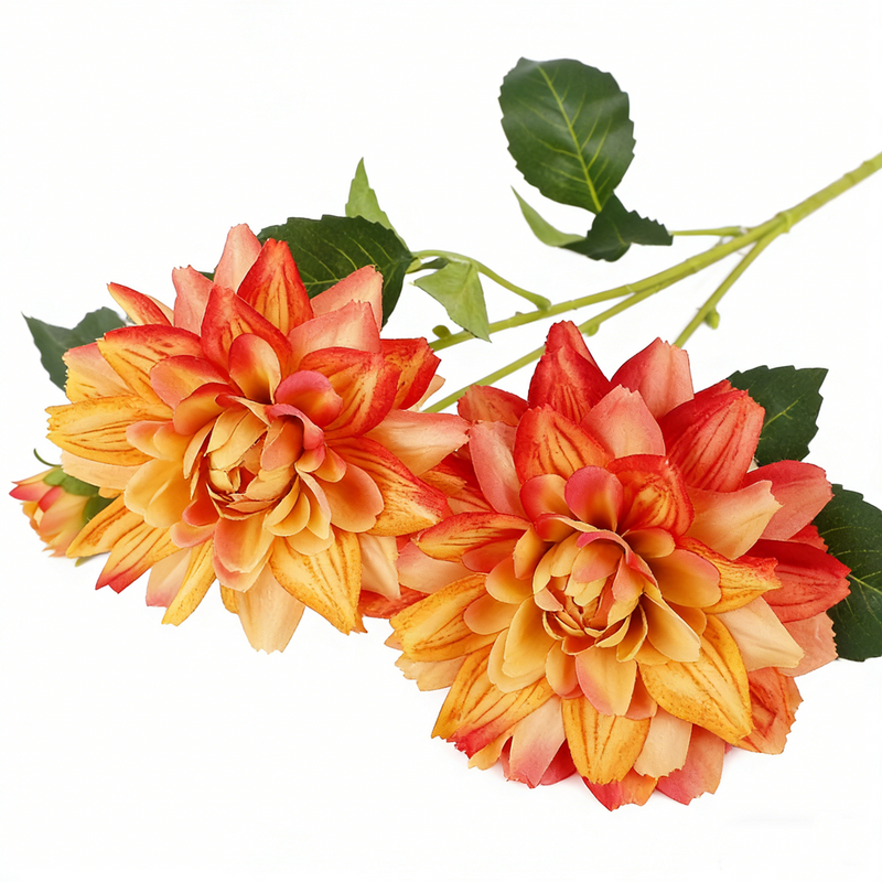 Premium 29" Large Real Touch Dahlia - Lifelike Silk Floral Arrangements for Weddings & Home Decor