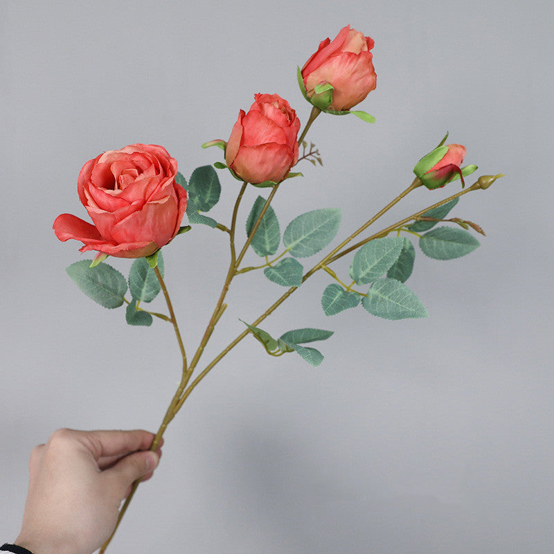 Bulk 26.4" Artificial Autumn Rose Stems Spray Realistic Fall Flowers for Fall Decor Thanksgiving Tabletop Wreath DIY Wholesale