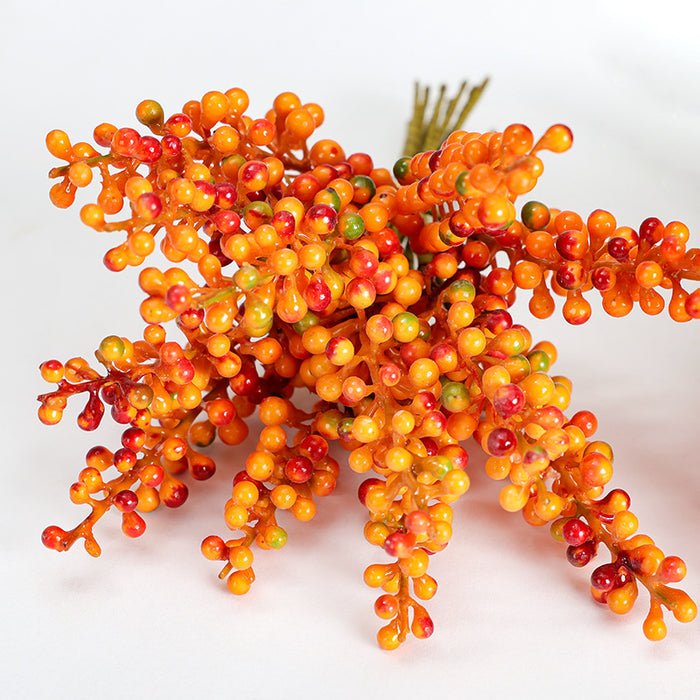 Bulk 12pcs 9 inches Tall Gradient Orange Berries Autumn Decoration Wholesale