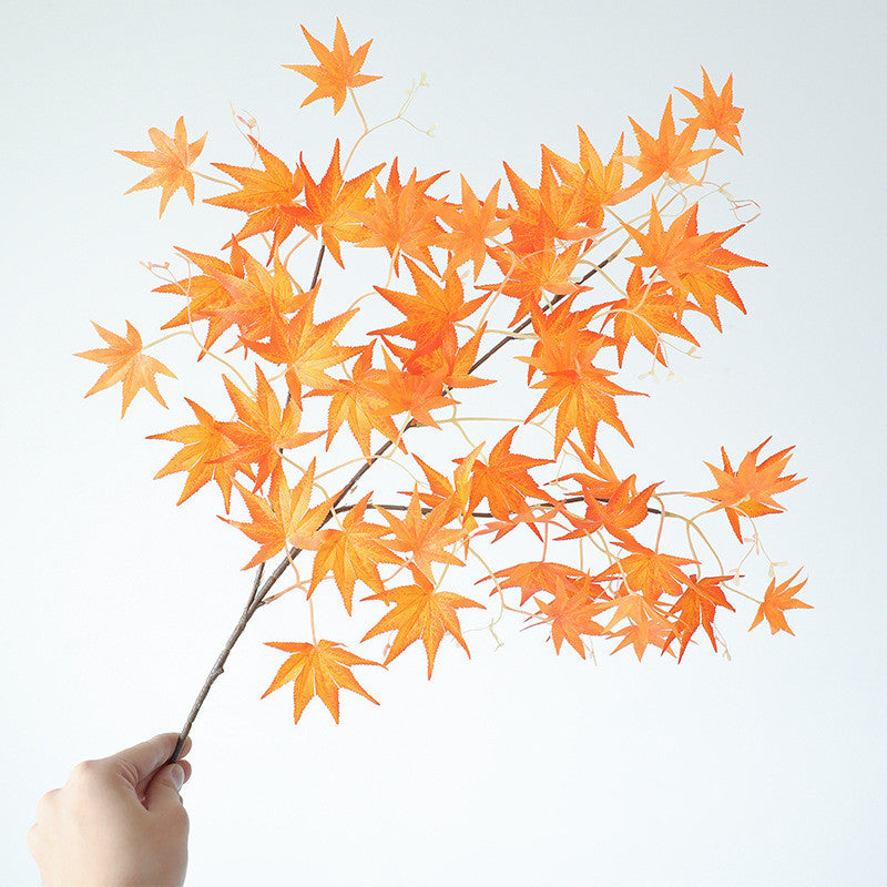 Bulk 23.6" Artificial Maple Leaf Stems – Harvest Festival Decor for Autumn Entryway, Dining Table, Fireplace Wholesale