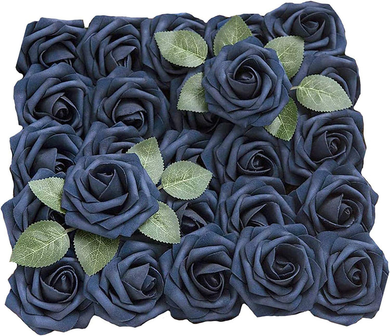 Clearance 25Pcs Artificial Rose with Stems for Wedding Decorations Bridal Shower Party Decorations Whoelsale