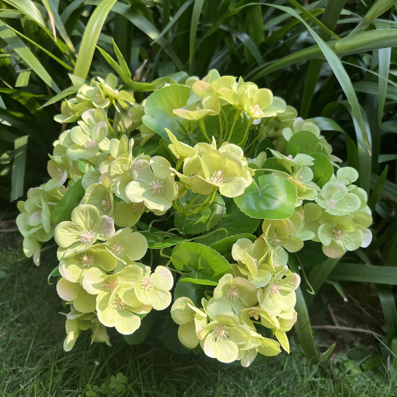 Bulk 2025 Upgraded 16” Outdoor Artificial Begonia Flowers 24 Stems UV Resistant Plants Wholesale