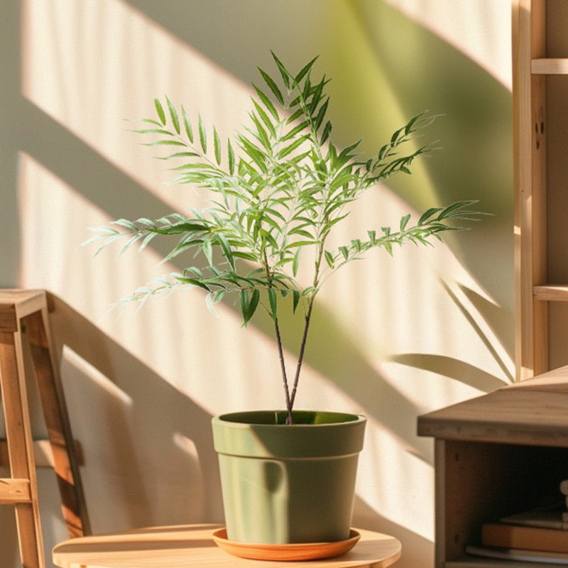 Tiges de feuilles de palmier extra longues en vrac de 37,7 pouces, plantes vertes artificielles au toucher réaliste, vente en gros 