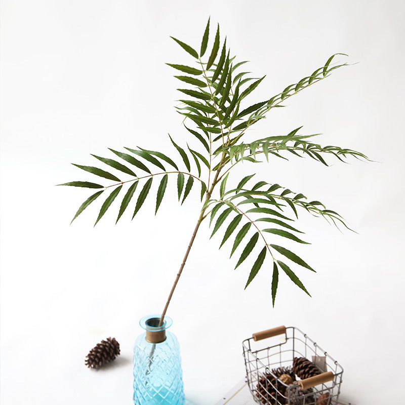 Tiges de feuilles de palmier extra longues en vrac de 37,7 pouces, plantes vertes artificielles au toucher réaliste, vente en gros 