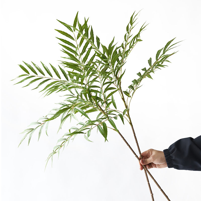 Tiges de feuilles de palmier extra longues en vrac de 37,7 pouces, plantes vertes artificielles au toucher réaliste, vente en gros 