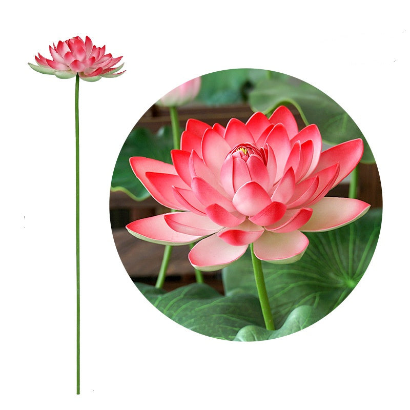 Tiges de lotus extra larges de 35 pouces en vrac, fleurs artificielles au toucher réaliste, vente en gros