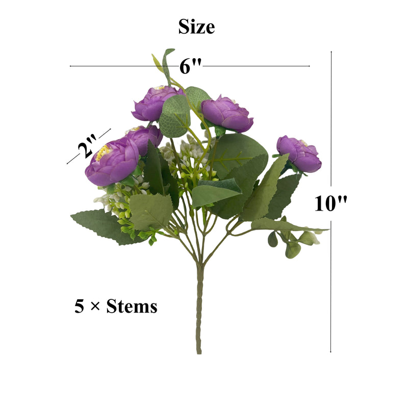 Bulk 10 Colors 10" Dreamy Small Peony Buds Bush Bouquets for Crafts Wholesale