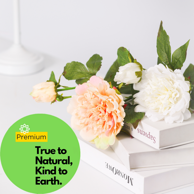 Premium Real Touch Peony Flower Stem - 25.6"