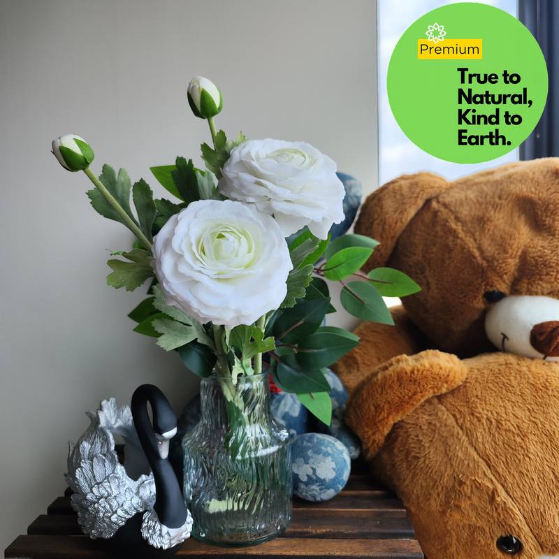 Tiges de renoncules au toucher réaliste de qualité supérieure