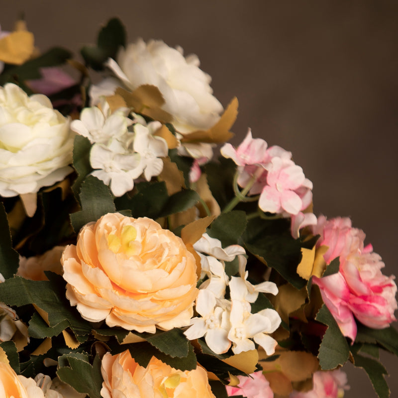 Bulk 16" Vintage Peony Bush Bouquet Mixed Hydrangea Retro Wedding Crafts Party Wholesale