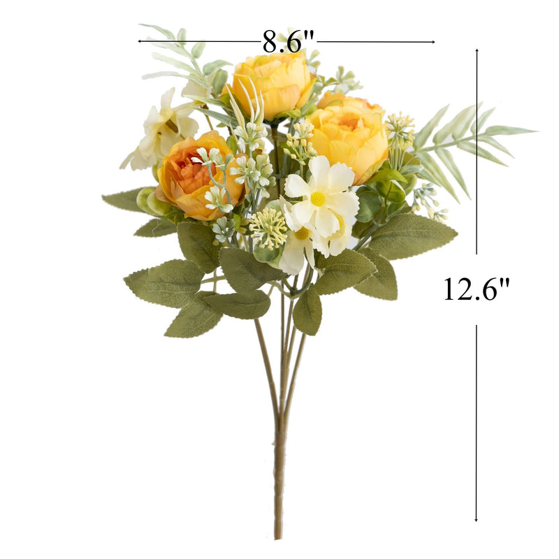 Bulk 12.6" Small Peony Mixed Flowers Bouquet Silk Flowers Artificial Wholesale