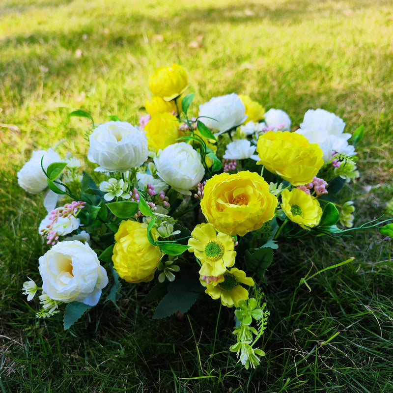 Bulk 4pcs 12" Small Mixed Peony Daisy Bush Plants for Outdoors Spring Outdoor Flowers Wholesale